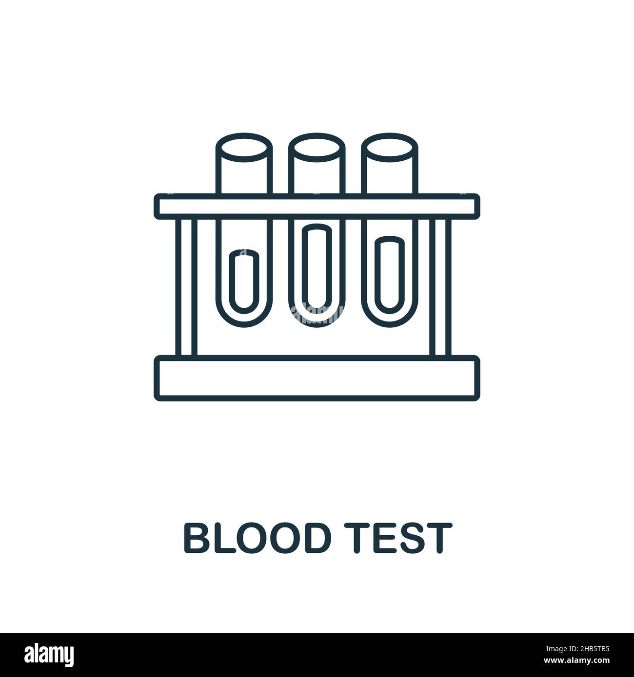 Blood Test icon. Line element from bioengineering collection. Linear ...