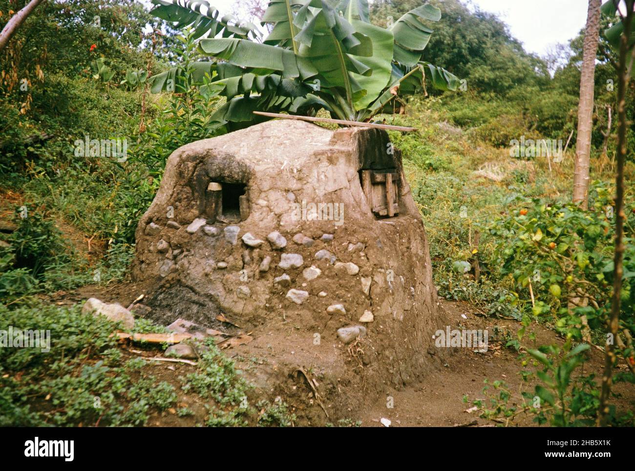 Oven made from mud in rural setting, Trinidad and Tobago, 1963 Stock Photo Alamy