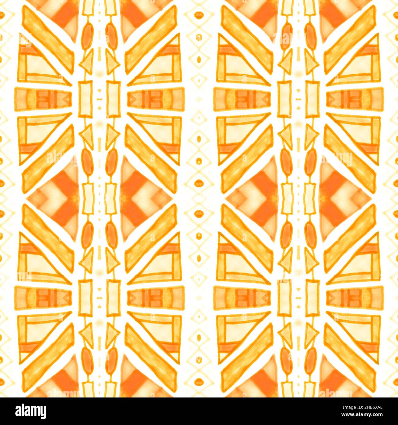Navajo seamless pattern. Hand drawn ethnic background. Stock Photo