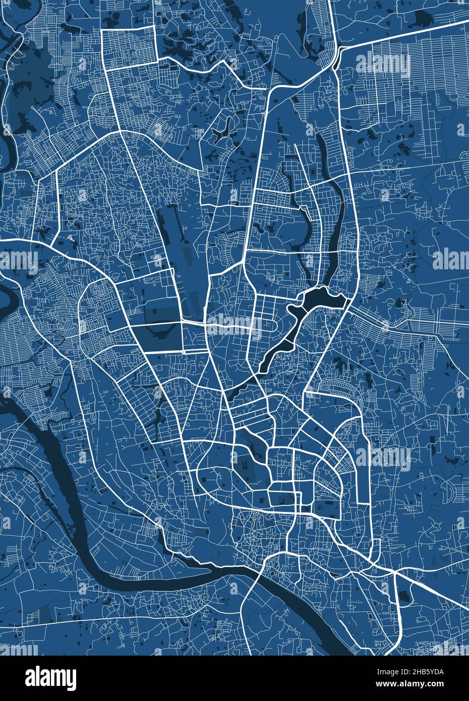 Dhaka Metropolitan Area Map Detailed Vector Map Poster Of Dhaka City Administrative Area. Blue Skyline  Panorama. Decorative Graphic Tourist Map Of Dhaka Territory. Royalty Free V  Stock Vector Image & Art - Alamy