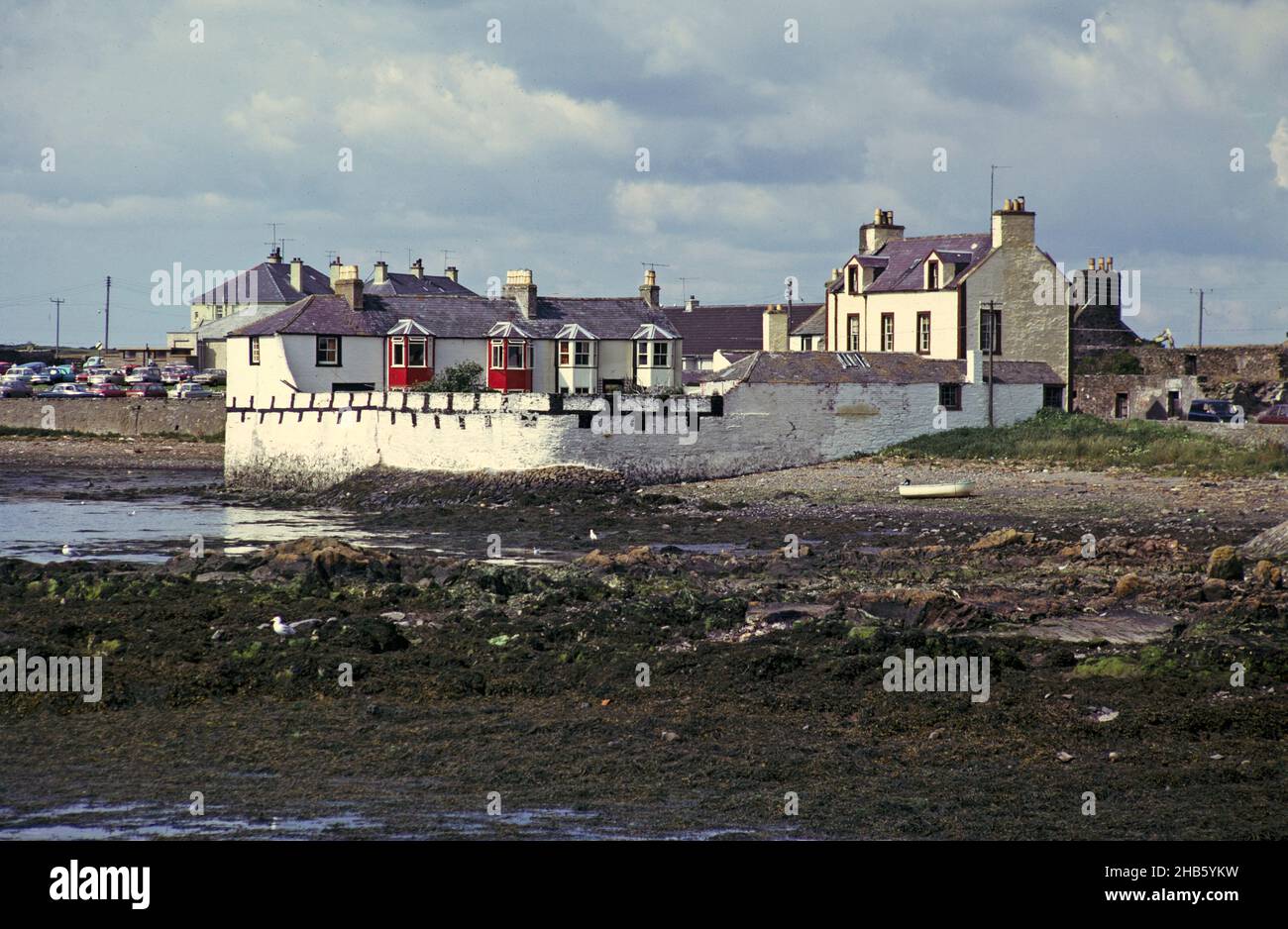 Historic houses right on the beach, Isle of Whithorn, Dumfires and