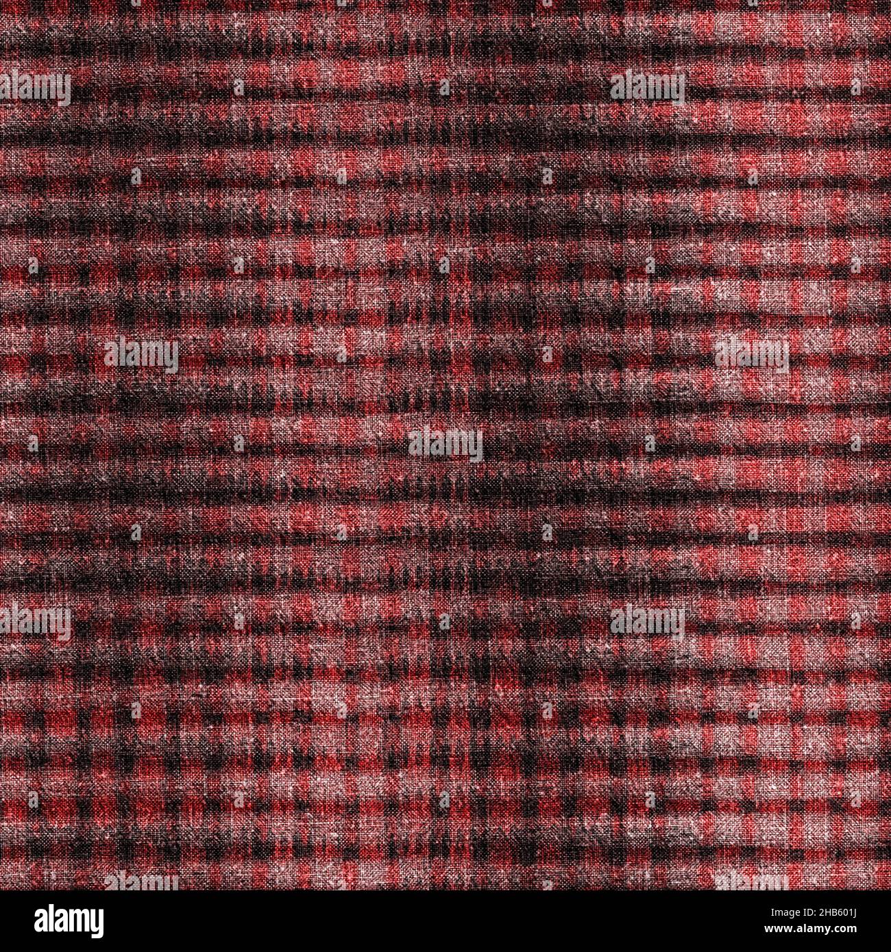 Retro red black buffalo plaid check seamless pattern. Traditional ...