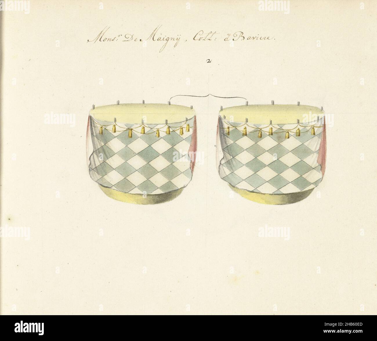 Two French timpani captured in the battle of Ekeren, 1703, Monsr. De