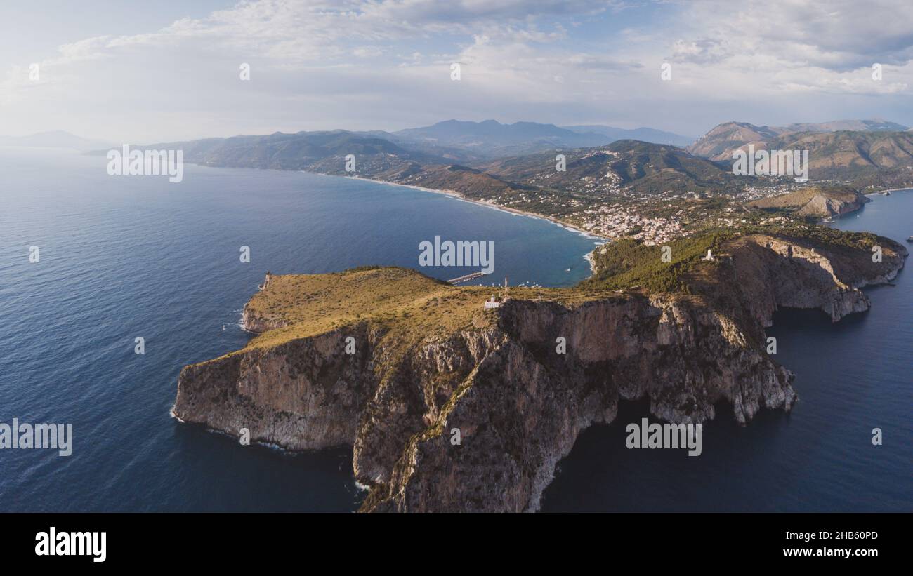 Aerial view of Capo di Palinuro in Cilento, Campania, Italy Stock Photo