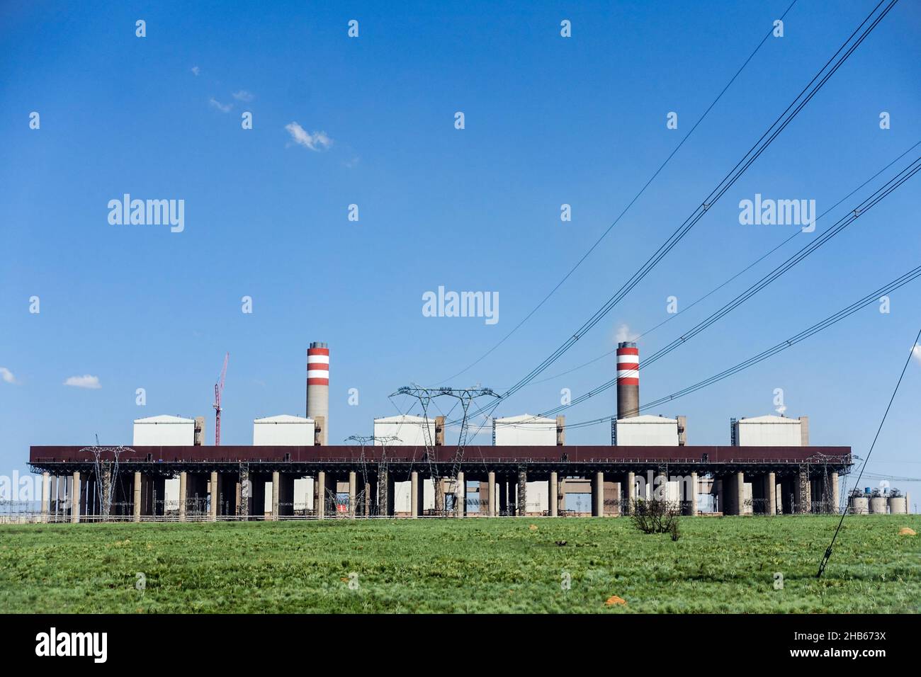 Kusile coal-fired power station, Mpumalanga, South Africa, on a clear blue  sky day Stock Photo - Alamy