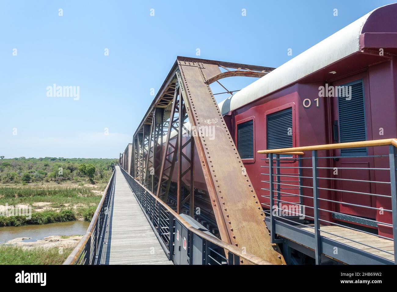 Old Train Converted Into A Luxury Lodge At Skukuza In The Kruger 