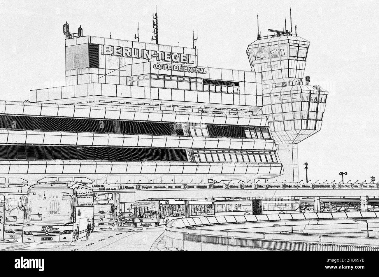 Berlin Tegel airport Otto Lilienthal Berlin Germany Stock Photo
