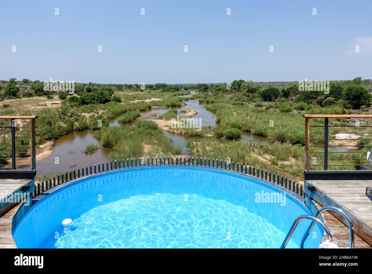 Swimming pool in the Kruger National Park, South Africa Stock Photo - Alamy