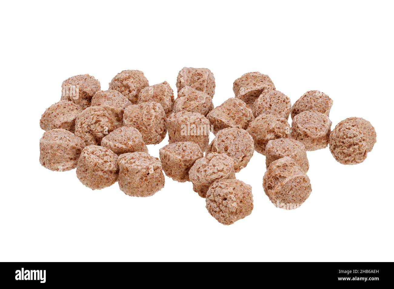 bran in the shape of balls insulated on a white background. High quality photo Stock Photo