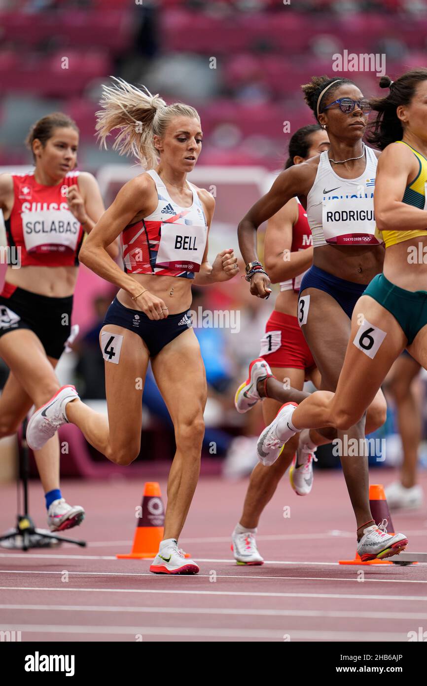 Alexandra Bell competing in the 800 meters of the 2020 Tokyo Olympics