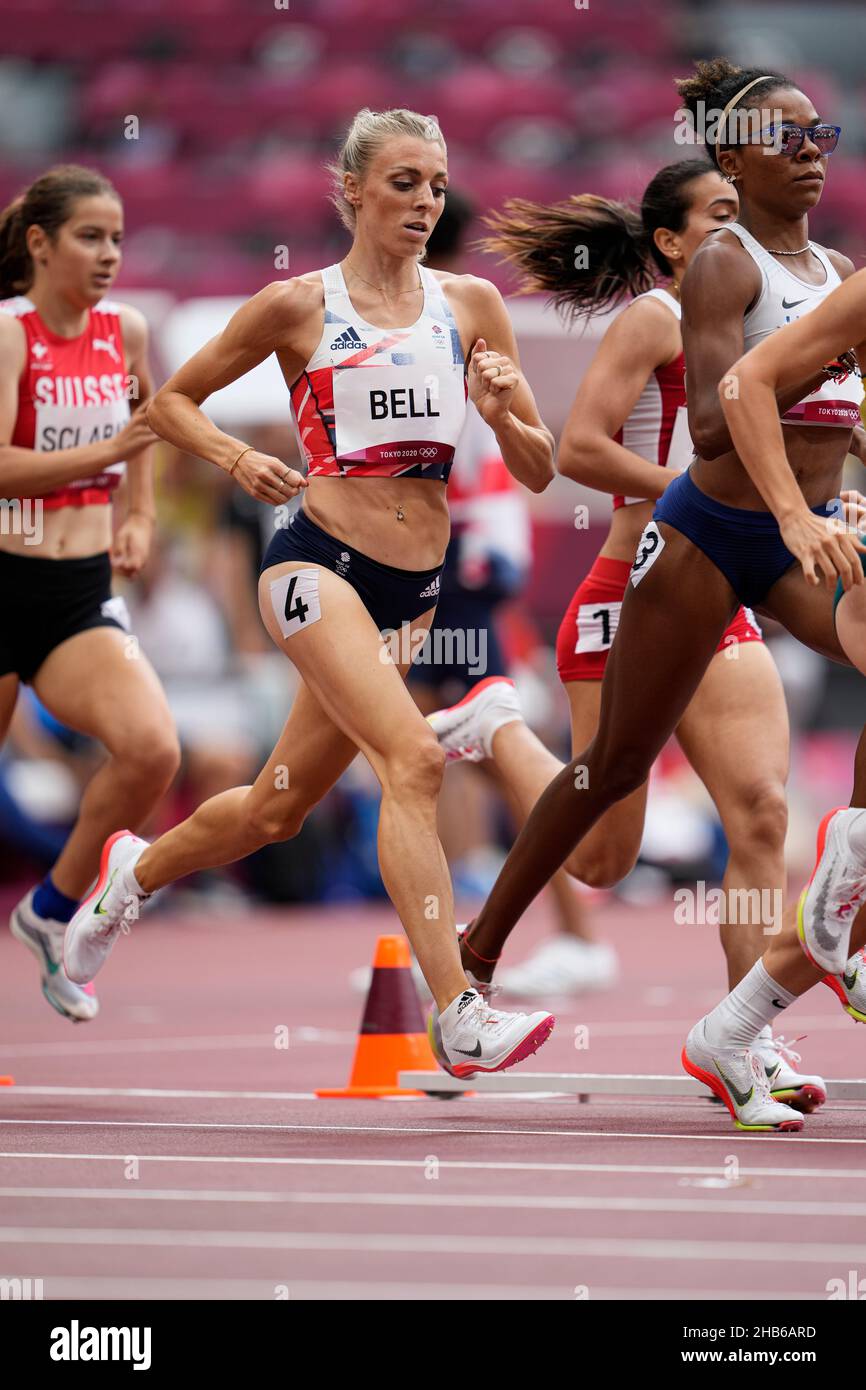 Alexandra Bell competing in the 800 meters of the 2020 Tokyo Olympics