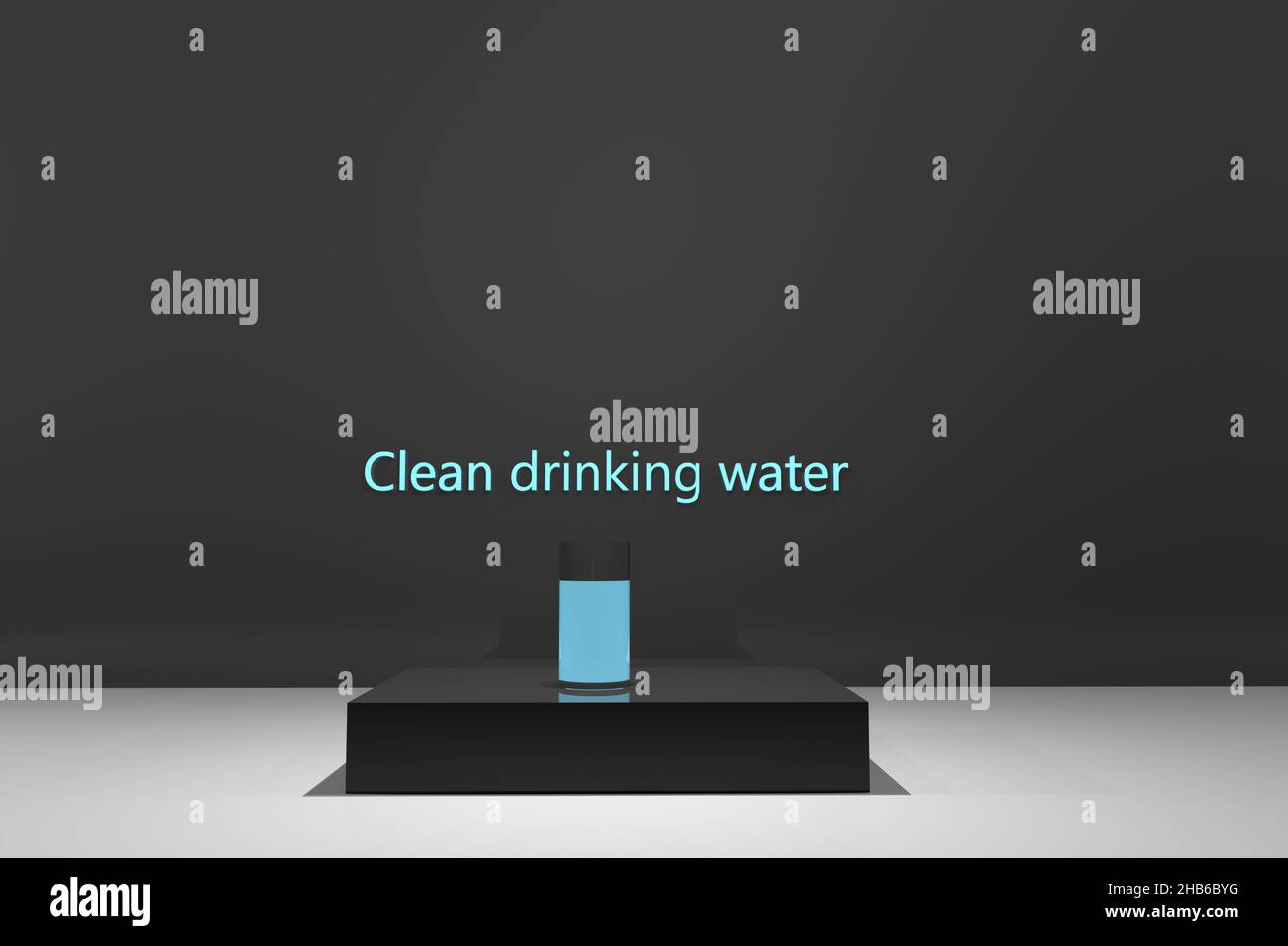 The Pure drinking water concept background. Pure drinking blue water