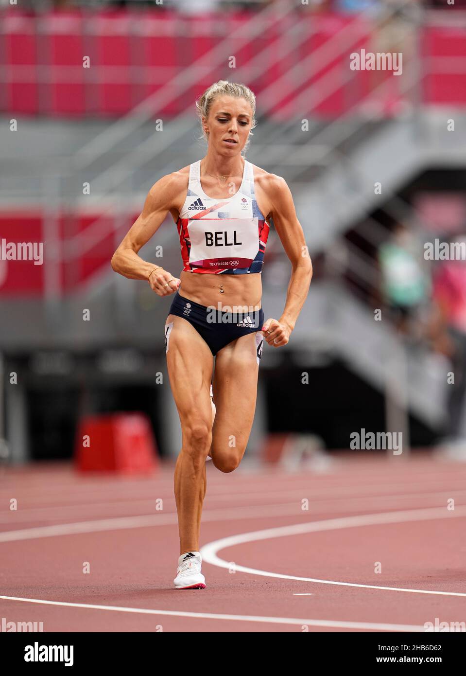 Alexandra Bell competing in the 800 meters of the 2020 Tokyo Olympics