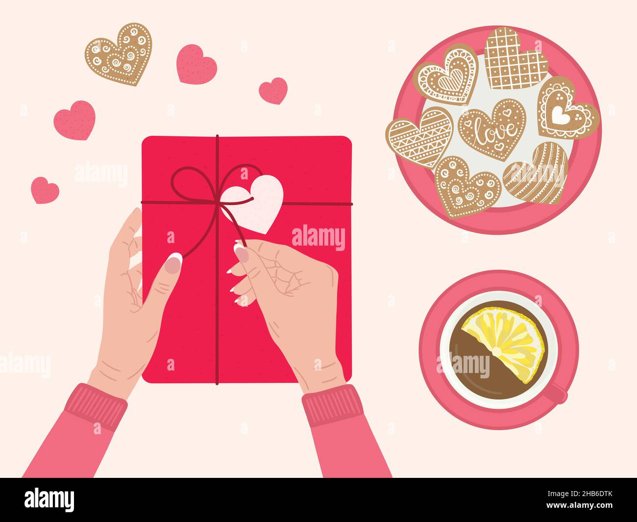 Romantic tea party Stock Vector Images - Alamy