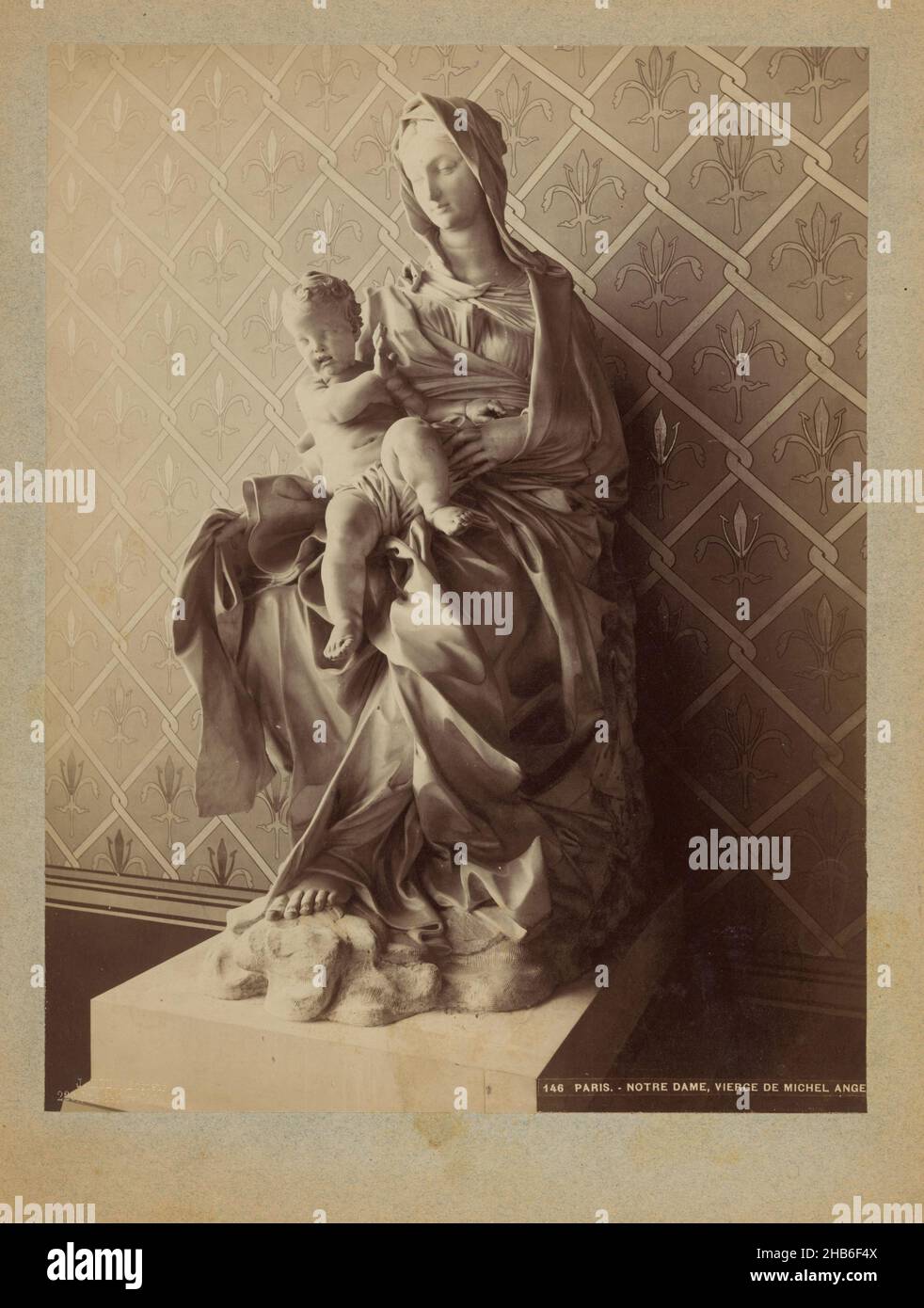 Statue of Mary with Child, PARIS. - NOTRE DAME, VIERGE DE MICHEL ANGE ...