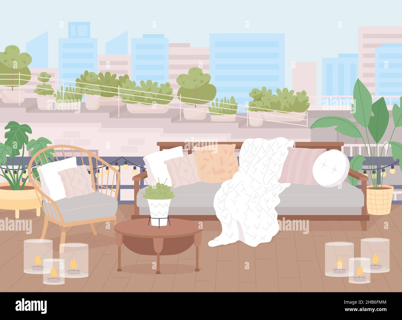 Vector Rooftop Background Home rooftop flat color vector illustration Stock Vector Image & Art ...