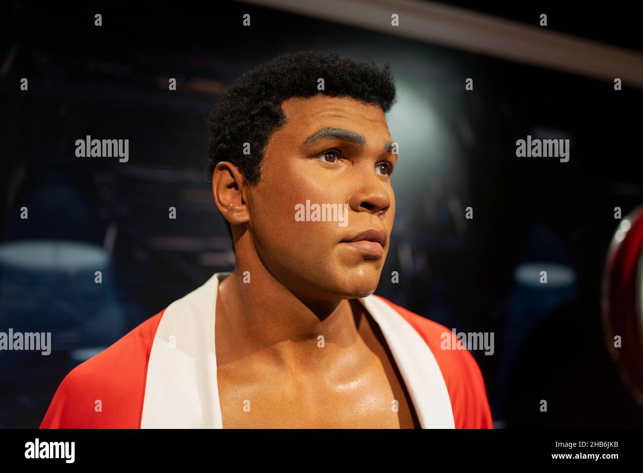 Muhammad Ali wax sculpture at Madame Tussauds Istanbul. Stock Photo