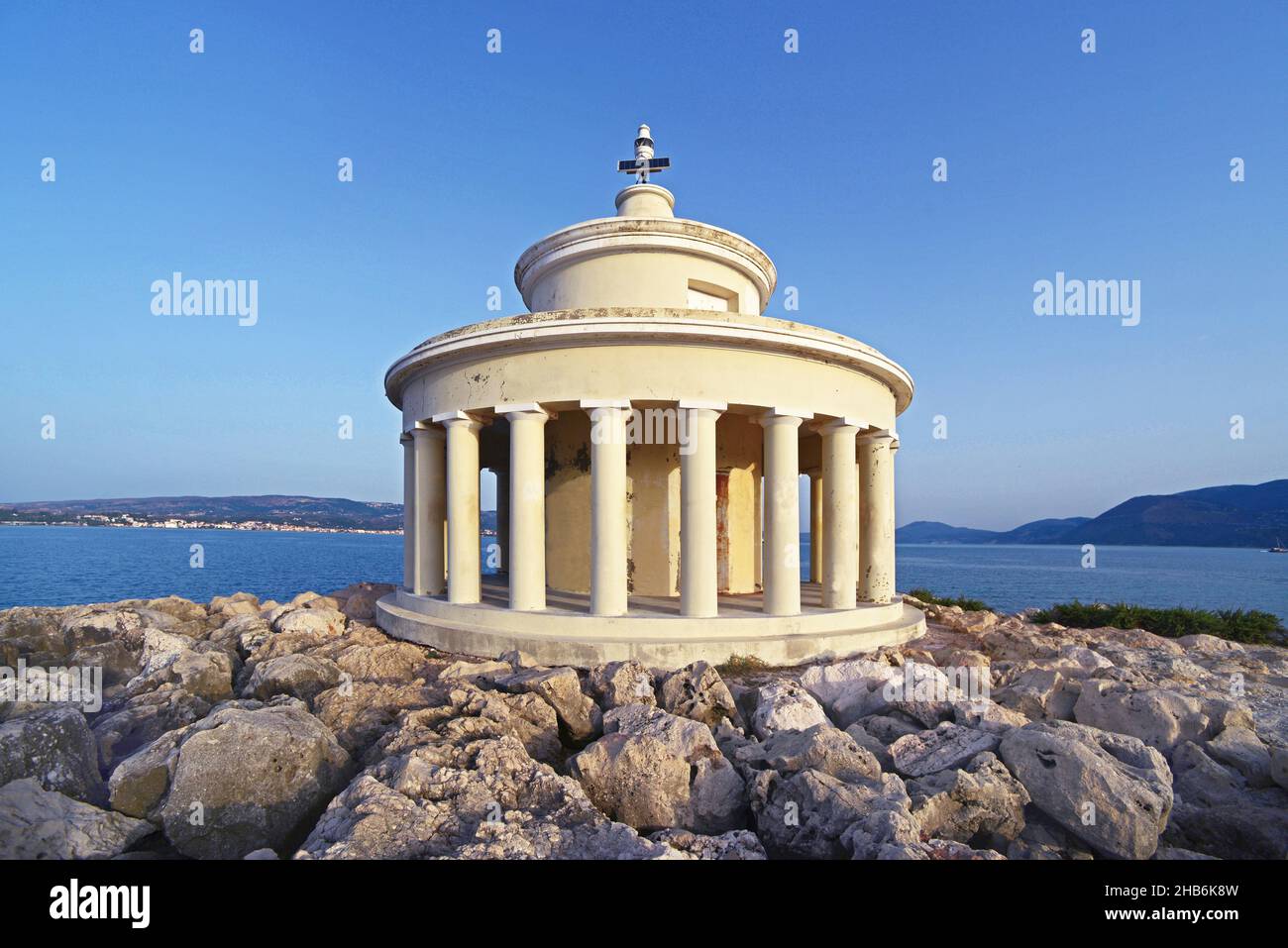 Saint Theodore Lighthouse, Greece, Ionian Islands, Kefalonia, Argostoli Stock Photo