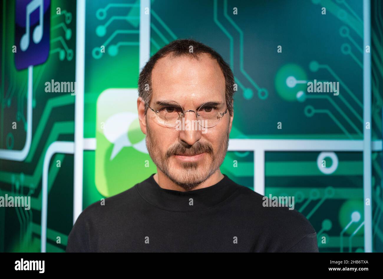 Steve Jobs wax sculpture at Madame Tussauds Istanbul. Stock Photo