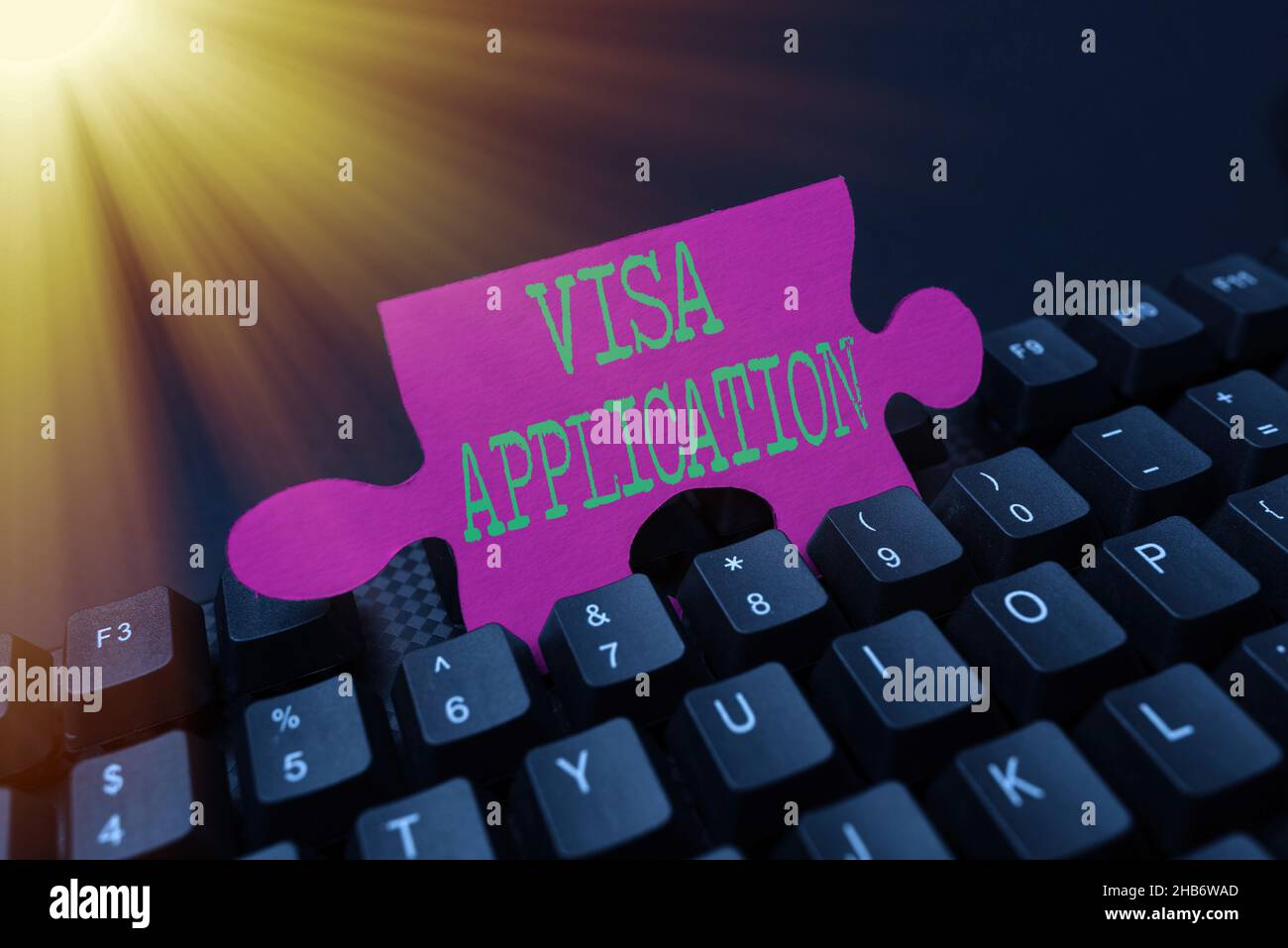 Visa typing hi-res stock photography and images - Alamy