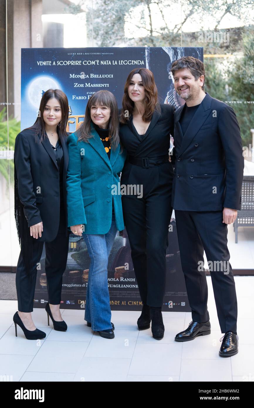 Rome, Italy, December 17, 2021 - Actors Zoe Massenti, Fabio De Luigi ...