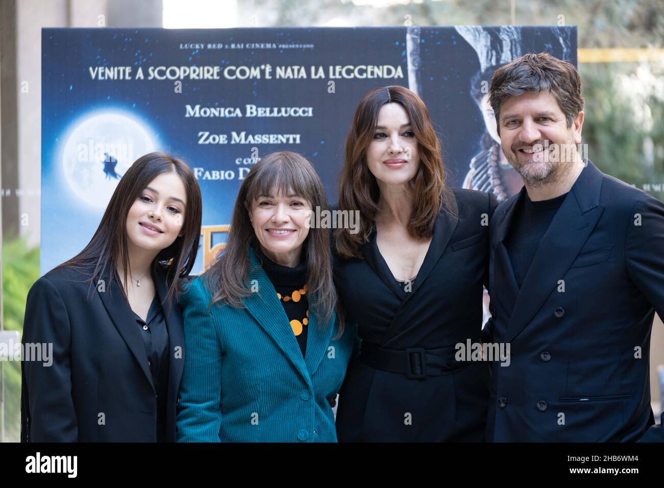 Rome, Italy, December 17, 2021 - Actors Zoe Massenti, Fabio De Luigi ...