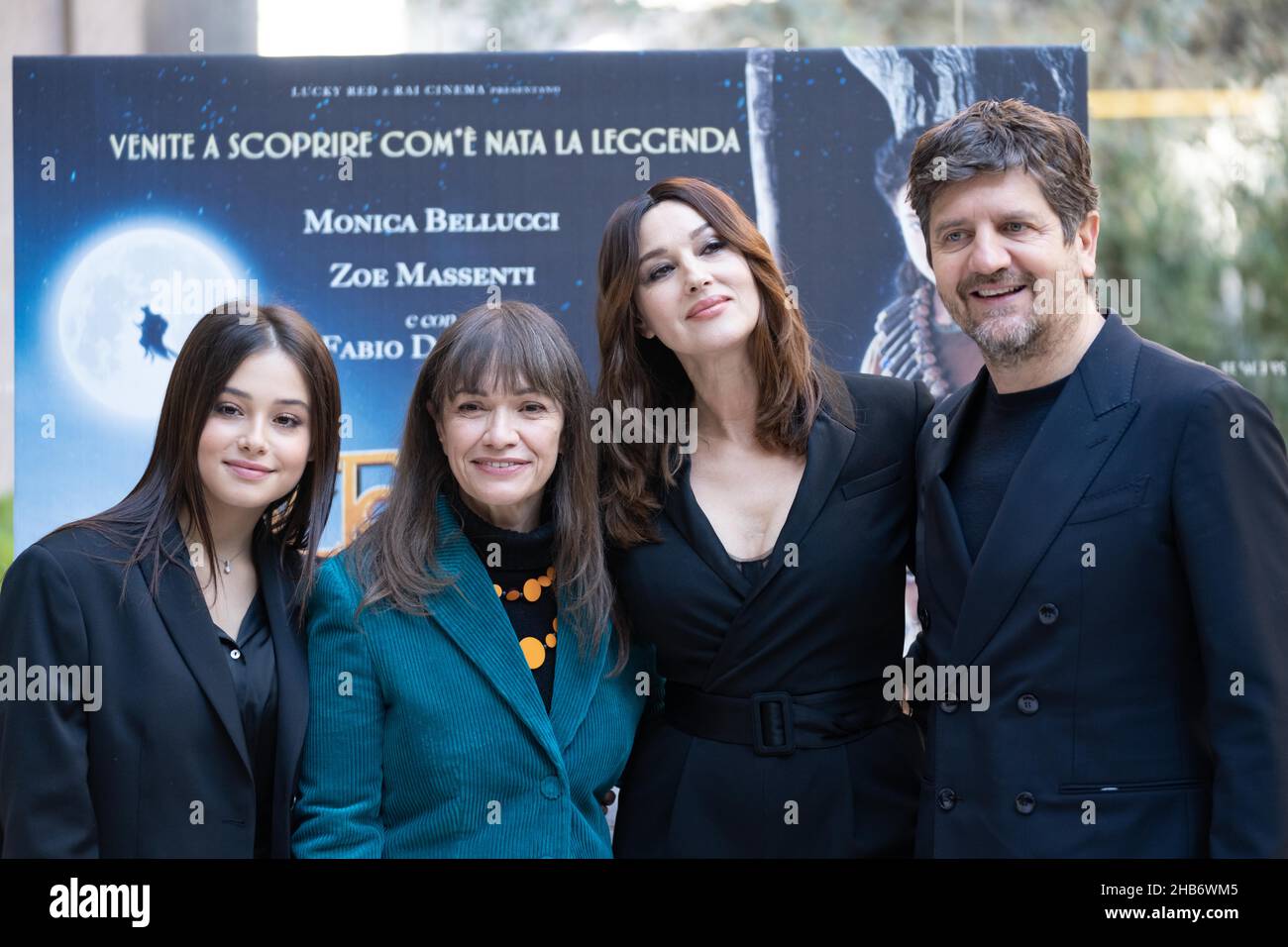 Rome, Italy, December 17, 2021 - Actors Zoe Massenti, Fabio De Luigi ...