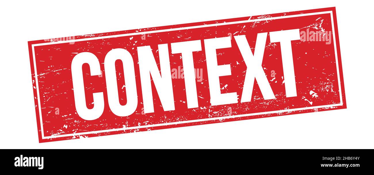 CONTEXT text on red grungy rectangle stamp sign Stock Photo - Alamy