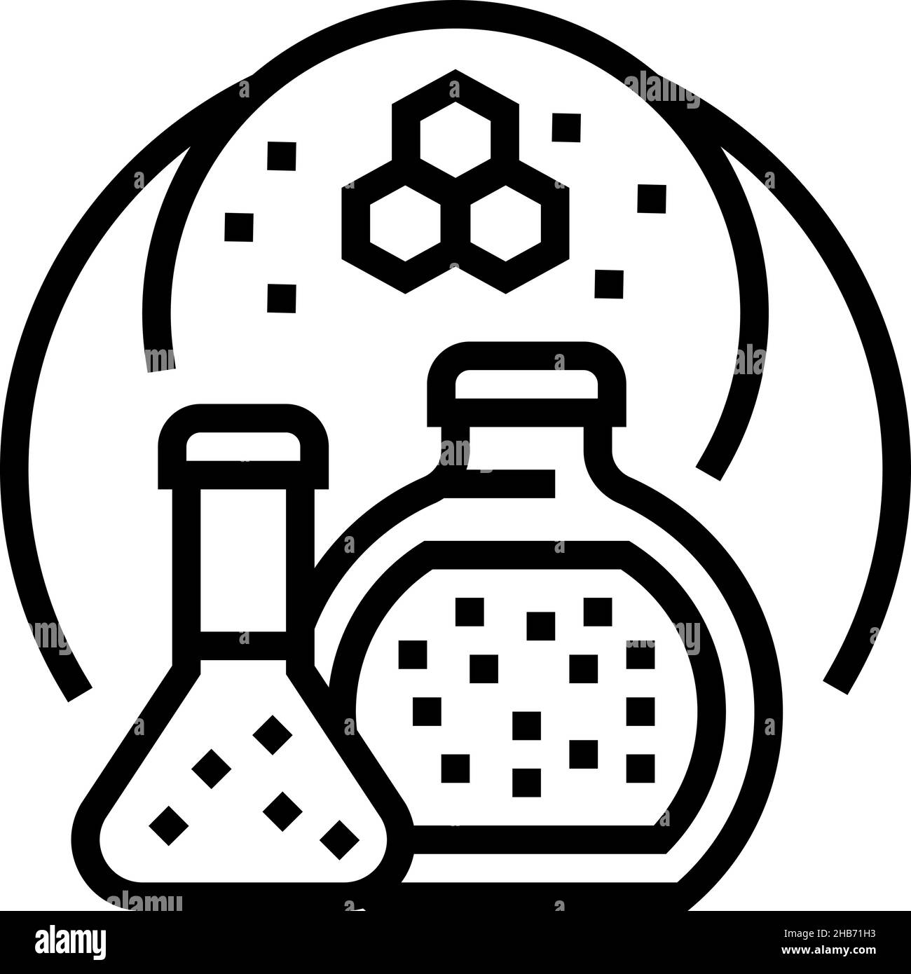 specialty chemicals line icon vector illustration Stock Vector Image