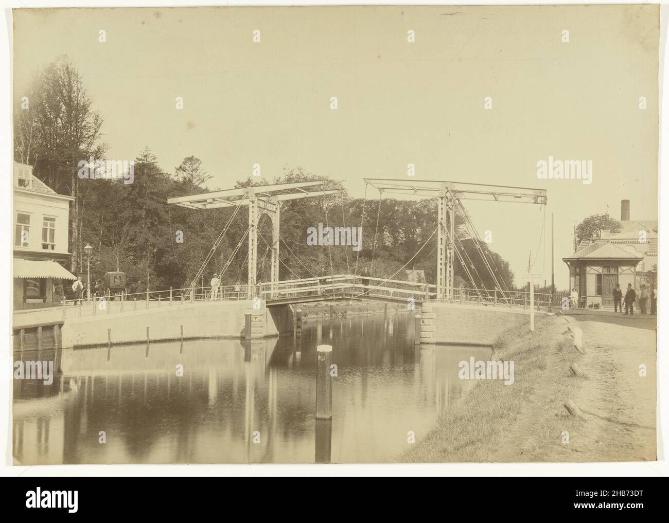 Spirit Bridge at Voorburg, Henri de Louw, The Hague, Jun-1895, cardboard, albumen print, height 375 mm × width 530 mm Stock Photo