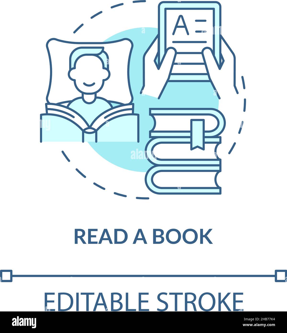Read book turquoise concept icon Stock Vector Image & Art - Alamy