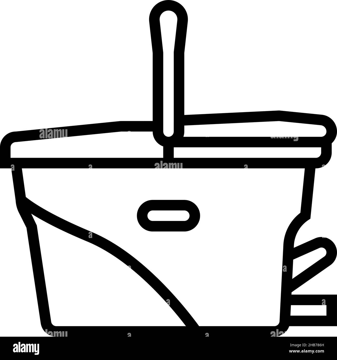 bucket for cleaning line icon vector illustration Stock Vector Image ...