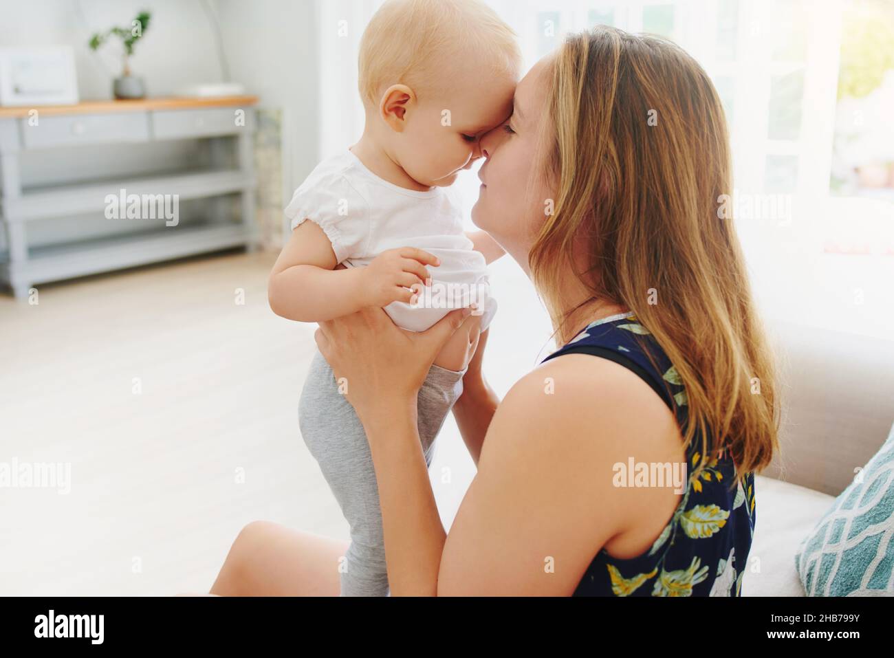 I love you sweet baby girl Stock Photo