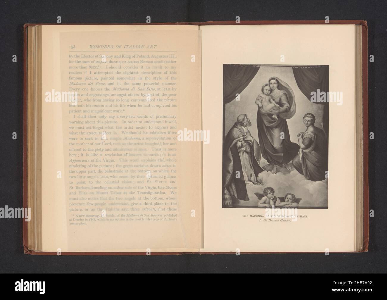 Photoreproduction of the Sistine Madonna by Raphael, The Madonna di San Sisto.- By Raphael, anonymous, after: Rafaël, c. 1860 - in or before 1870, photographic support, carbon print, height 125 mm × width 92 mm Stock Photo