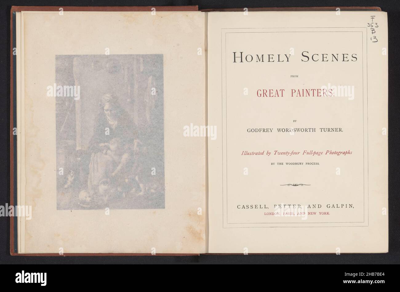 Homely scenes from great painters (title on object), Godfrey Wordsworth Turner (mentioned on object), publisher: Petter & Galpin Cassell (mentioned on object), London, 1871, paper, cardboard, printing, height 285 mm × width 225 mm × thickness 32 mm Stock Photo