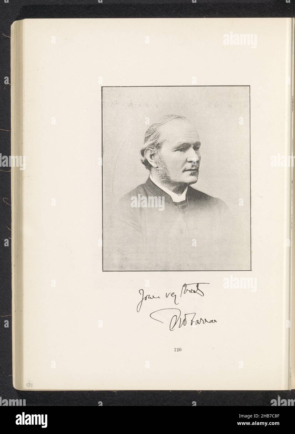 Portrait of Frederic Farrar, Herbert Rose Barraud, anonymous, c. 1881 - in or before 1891, paper, height 125 mm × width 100 mm Stock Photo