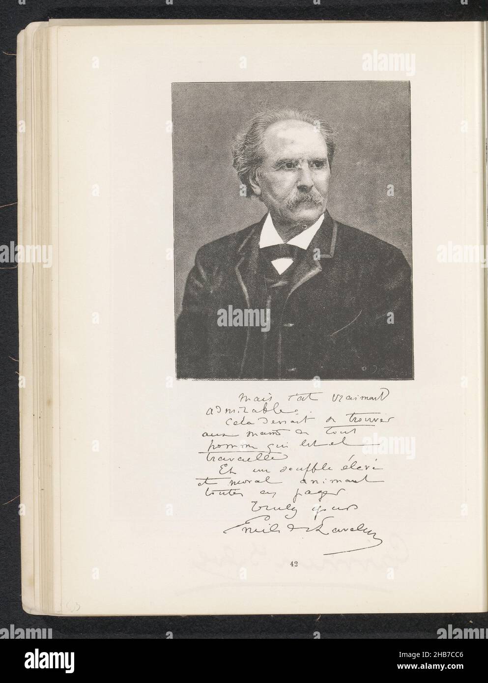 Portrait of Emile de Laveleye, Léonard Hubert Zeyen, anonymous, c. 1881 - in or before 1891, paper, height 128 mm × width 101 mm Stock Photo