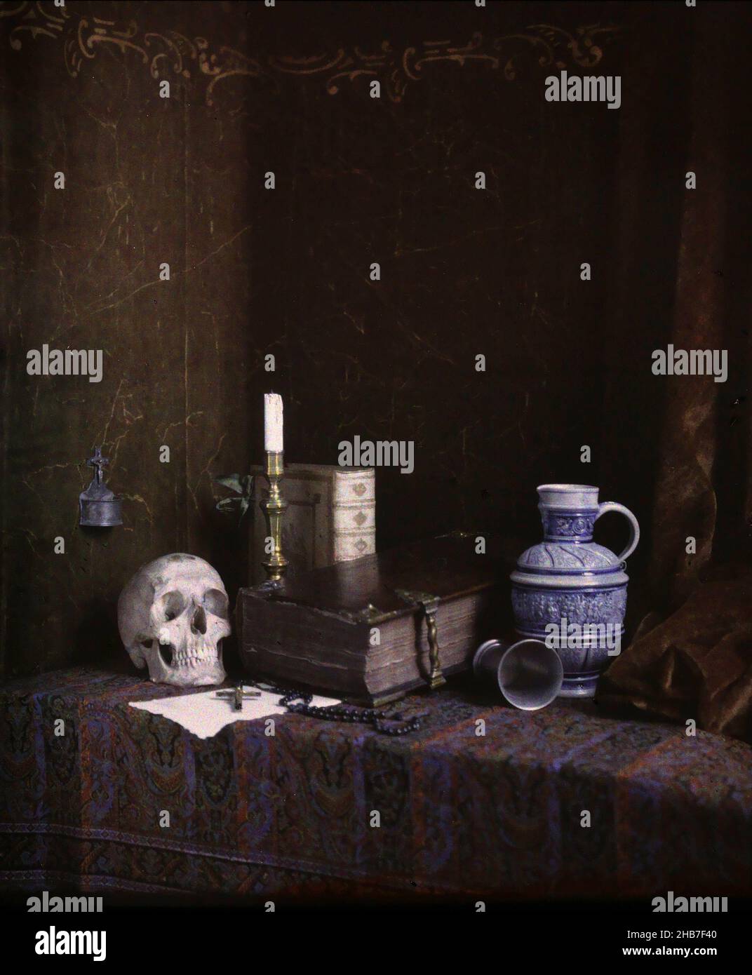 Still life with a skull, anonymous, Netherlands, c. 1907 - c. 1935 ...