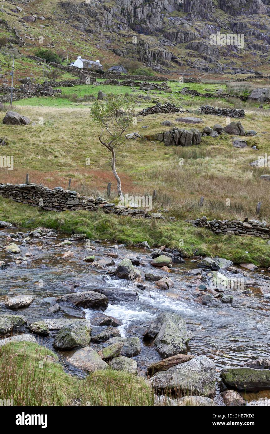 SNOWDONIA NATIONAL PARK, WALES, UK - OCTOBER 7 : Cottage in Snowdonia National Park on October 7, 2012 Stock Photo