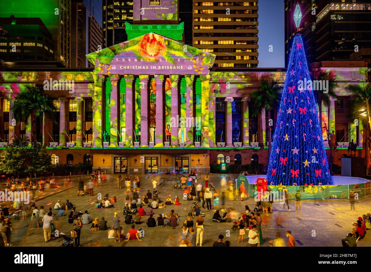 Brisbane, Australia Christmas decorations in the city Stock Photo Alamy