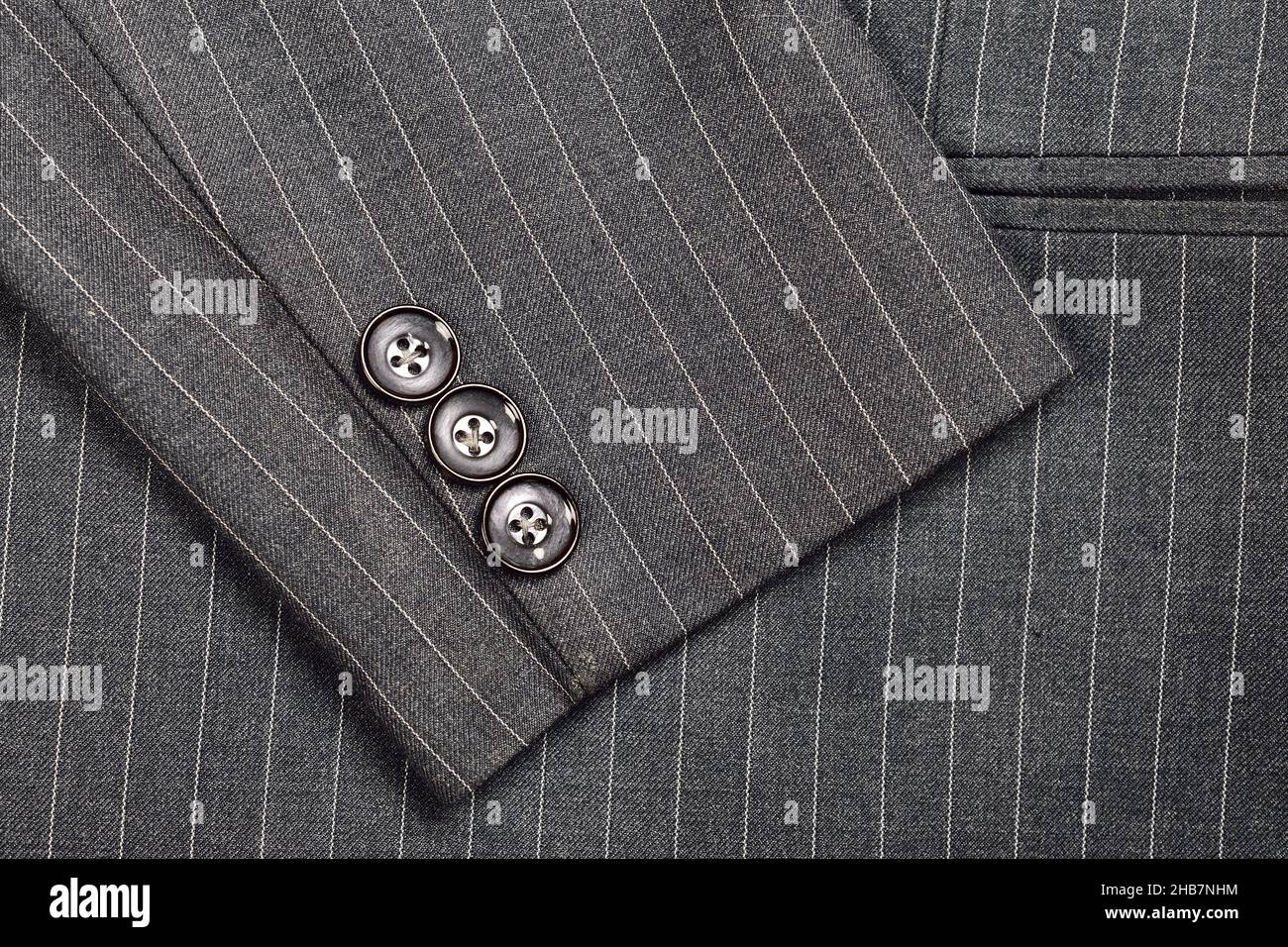 Close up of Pinstripe Suit Stock Photo