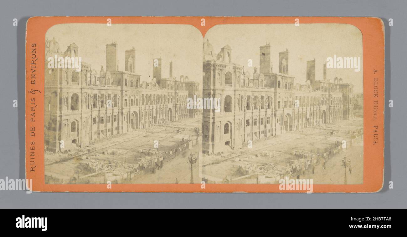 Tirage Ancien Albuminé Wulff à Paris - Ruines De La Porte Maillot Après La Commune 1871 - Signé Et Original