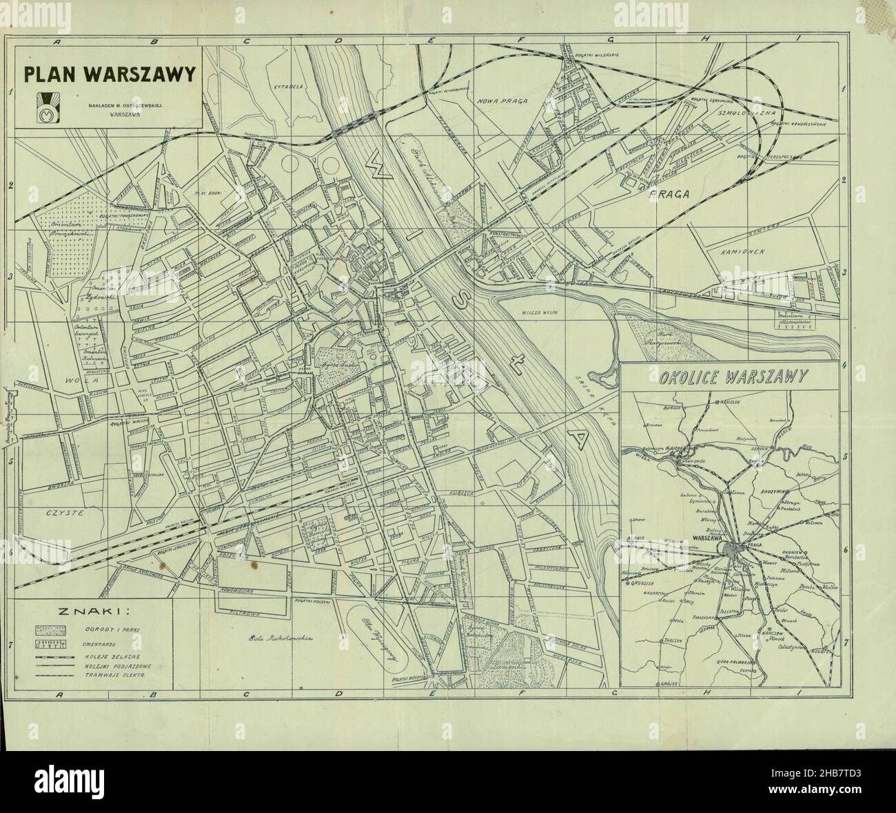 Warsaw Plan, Warsaw Map, Map of Warsaw, Mapa Warszawy, Warsaw Print, Warsaw Plan, Warsaw Poster, Old Warsaw Plan, Retro Warsaw Poster, Warsaw Download Stock Photo