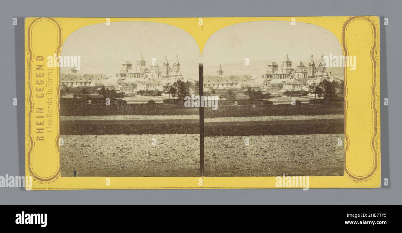 View of Trier, Rhein gegend (series title), anonymous, Trier, c. 1860 - c. 1880, cardboard, albumen print, height 85 mm × width 170 mm Stock Photo