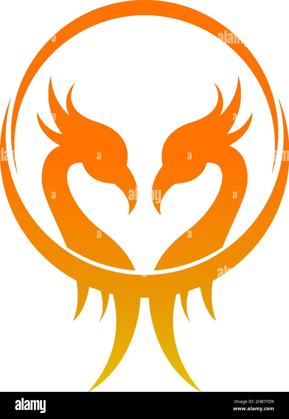 Phoenix logo icon design template vector illustration Stock Vector
