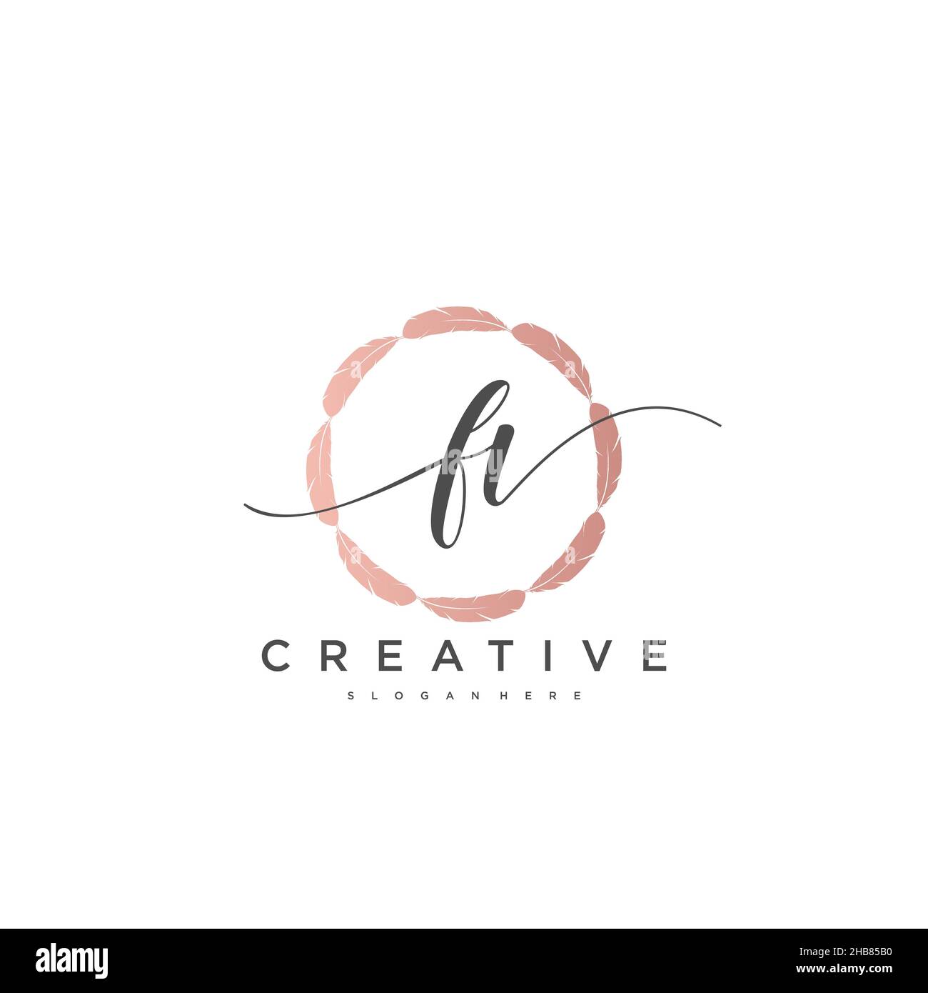 FV Initial Letter handwriting logo hand drawn template vector, logo for ...