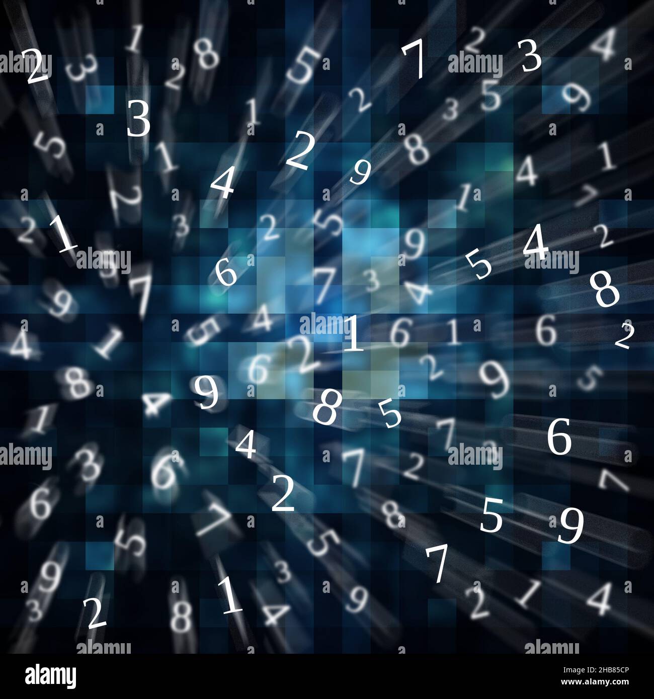 abstract background of numbers, mathematics concept Stock Photo