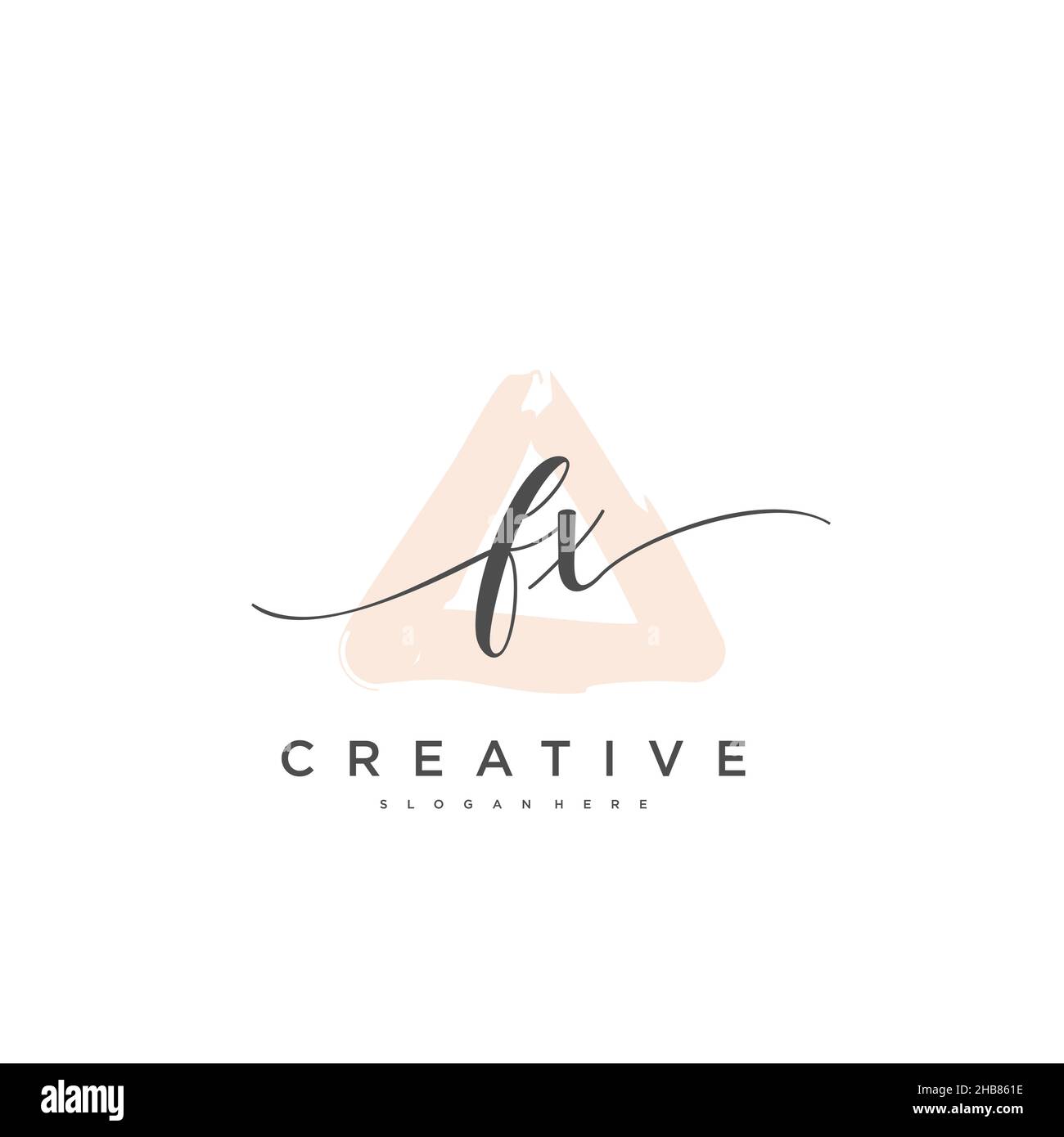 FX Initial Letter handwriting logo hand drawn template vector, logo for beauty, cosmetics, wedding, fashion and business art Stock Vector