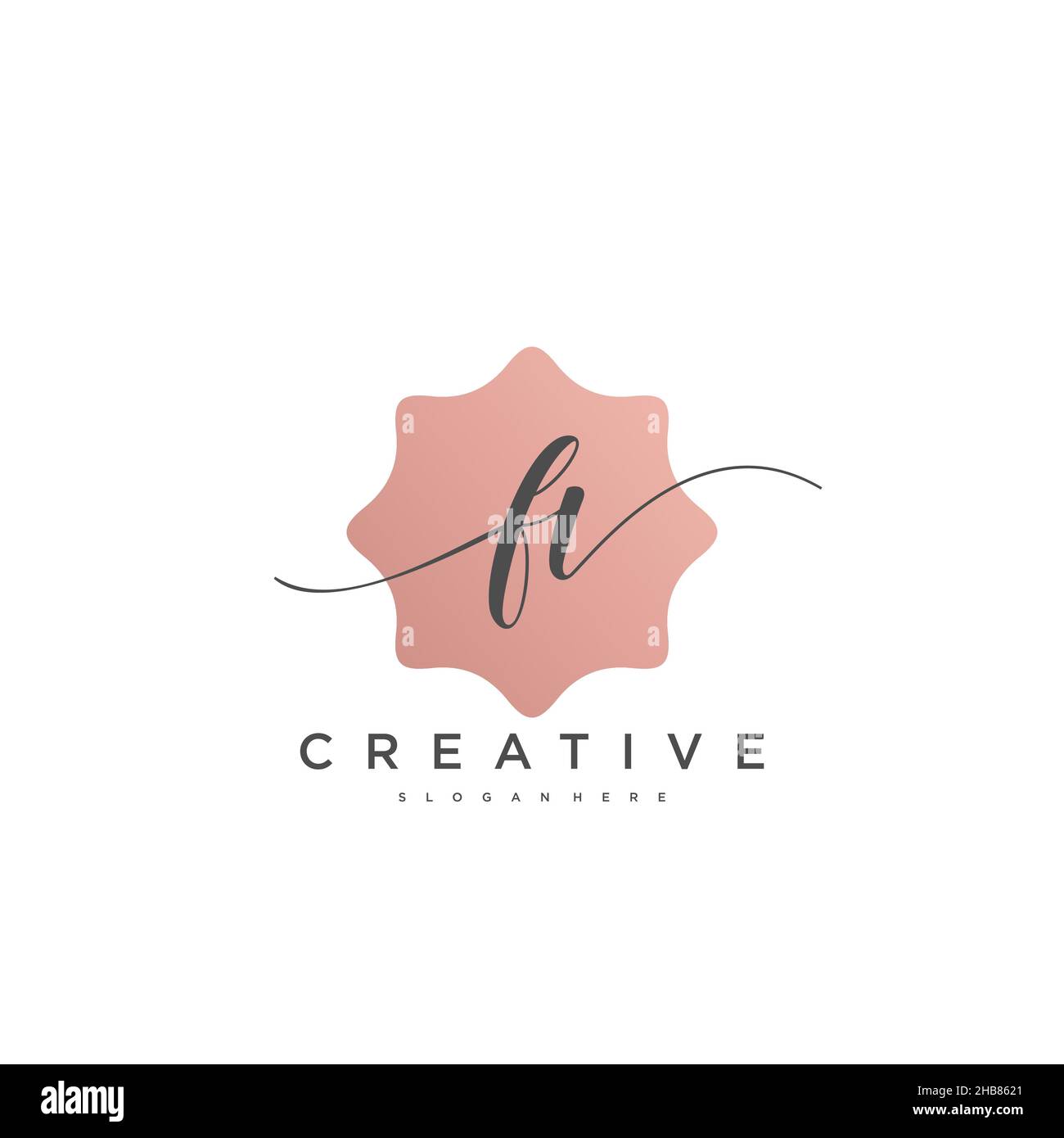 FV Initial Letter handwriting logo hand drawn template vector, logo for ...