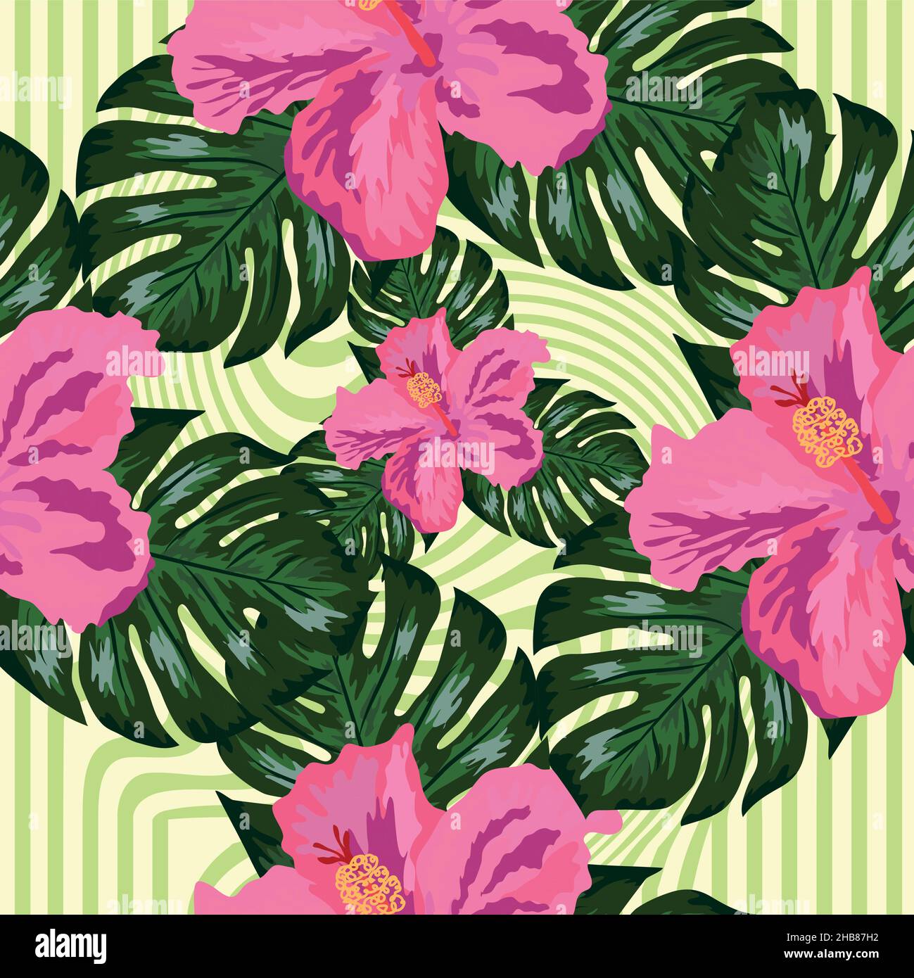 Floral exotic tropical seamless pattern tropic hawaiian wallpaper ...